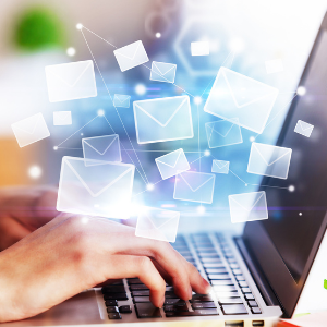 keyboard-hands-floating-envelopes
