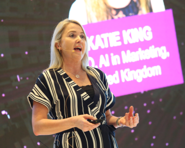 Image of a woman presenting Katie King 